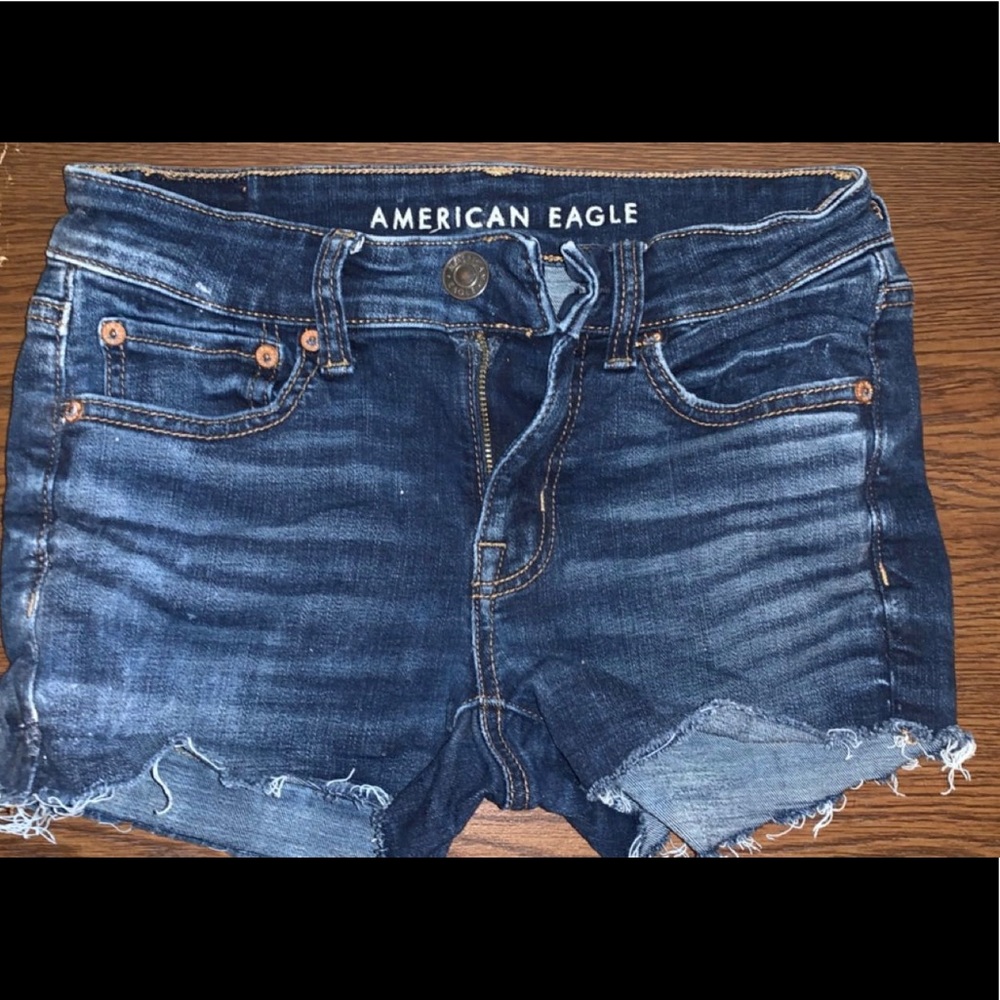 American Eagle Low Waisted Dark Blue Shorts